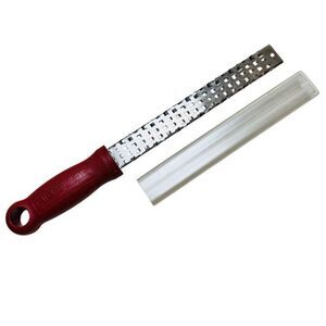 Red Handled Coarse Microplane Coarse Grater Stainless Steel With Sheath 13"